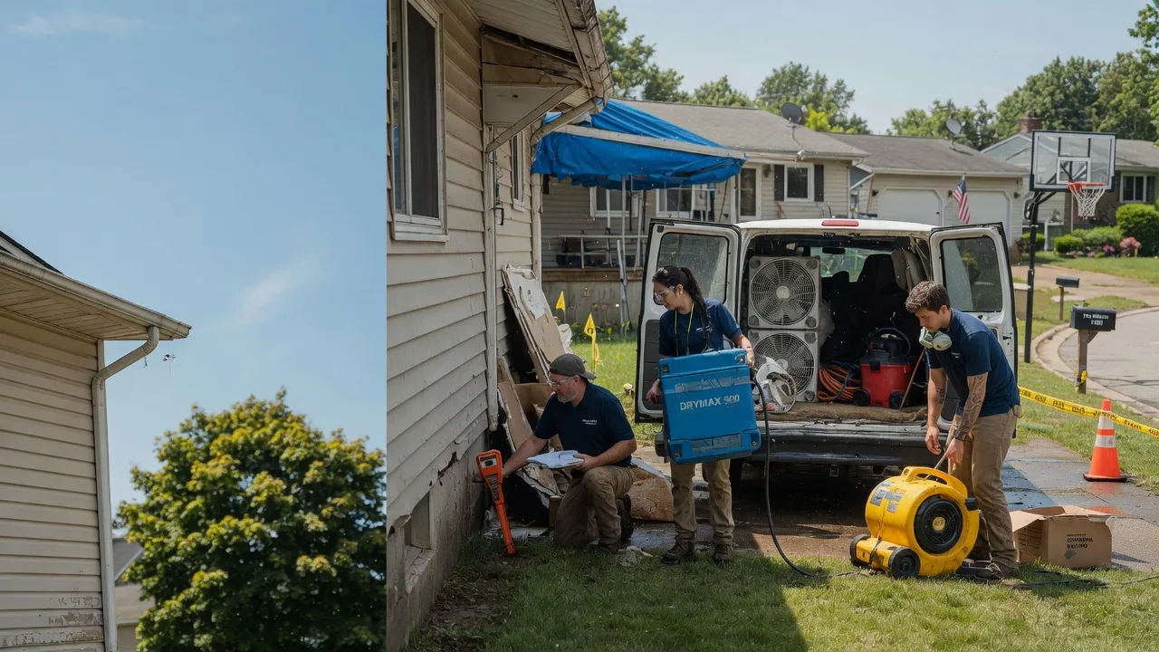 Ceiling Leak Cleanup in Media, IL near me